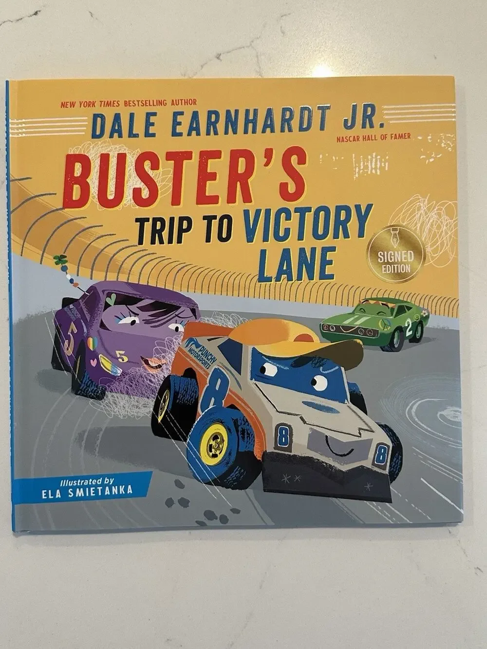 DALE EARNHARDT JR. BUSTER'S TRIP TO VICTORY LANE 1ST EDITION NASCAR SIGNED #5